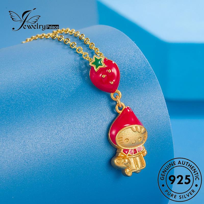 Jewelrypalace Perak Wanita Strawberry Asli Bayi925Kalung Lucu N1098