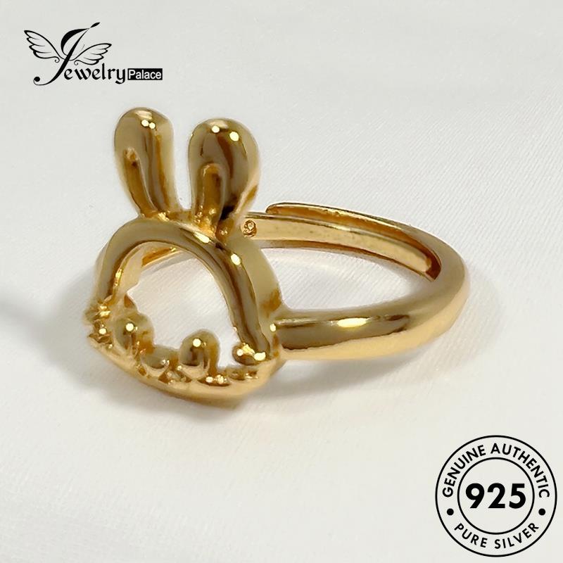 Jewelrypalace Cincin Bunny Wanita Perak Tawar Emas Asli925 R1785