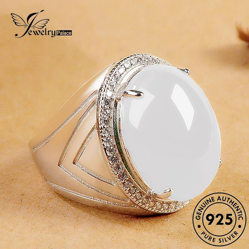 Jewelrypalace Cincin Perak Atmosphere Asli Giok Wanita925 R1799