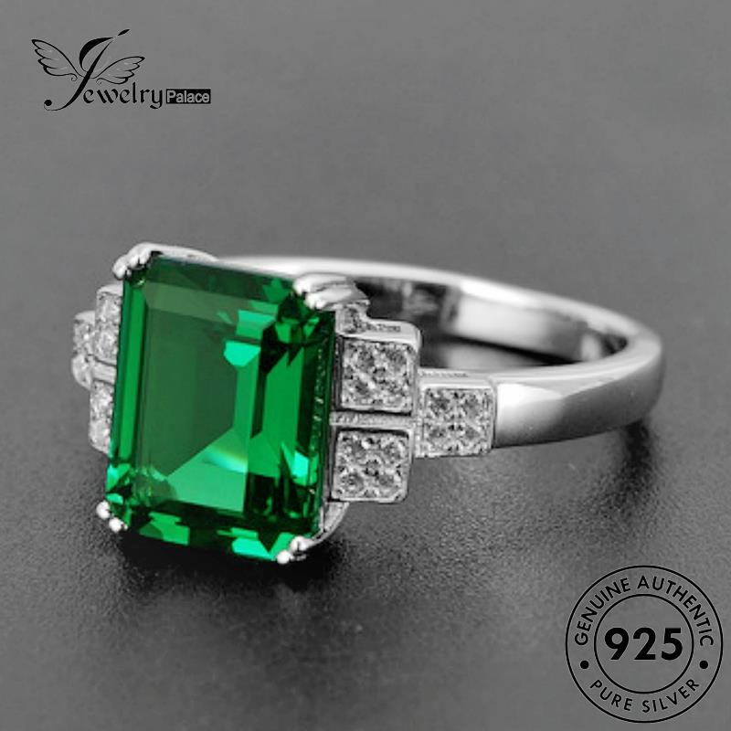 Jewelrypalace Cincin Wanita Fashion Perak925 Asli Zamrud R1761