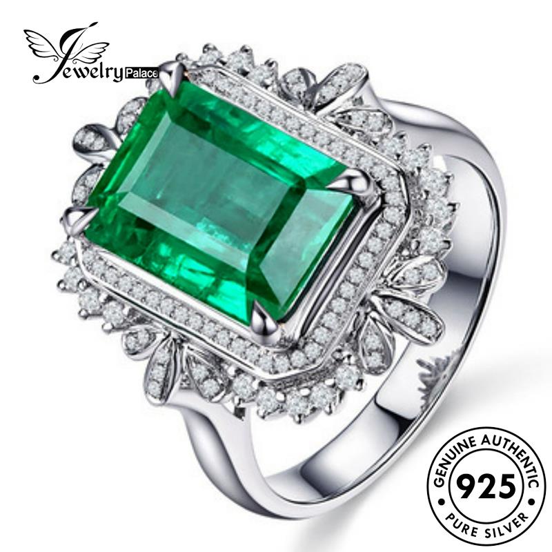 Perhiasantempat Cincin Emerald925 Kotak Perak Wanita Asli R1774