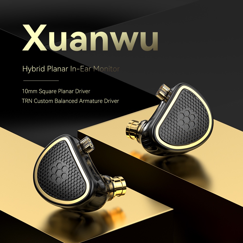 Trn SPD+BA Xuanwu In Ear Earphone Hybrid Planar In-Ear Monitor HIFI DJ Running Sport Earplug Headset Untuk ST5 EMA Kirin X7