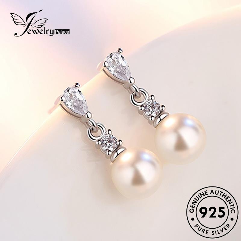 Perhiasantempat Wanita Pribadi Stud Mutiara925 Jumbai Asli Anting Perak E131