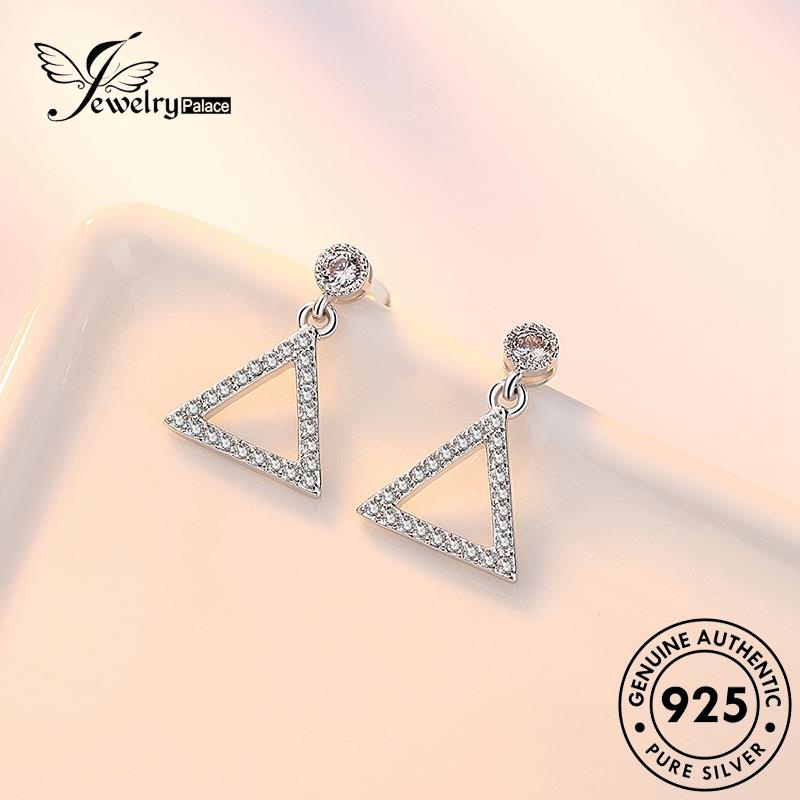 Jewelrypalace Berlian Asli Berujung Lima Anting Moissanite Perak Fashion Wanita Stud925Bintang E260