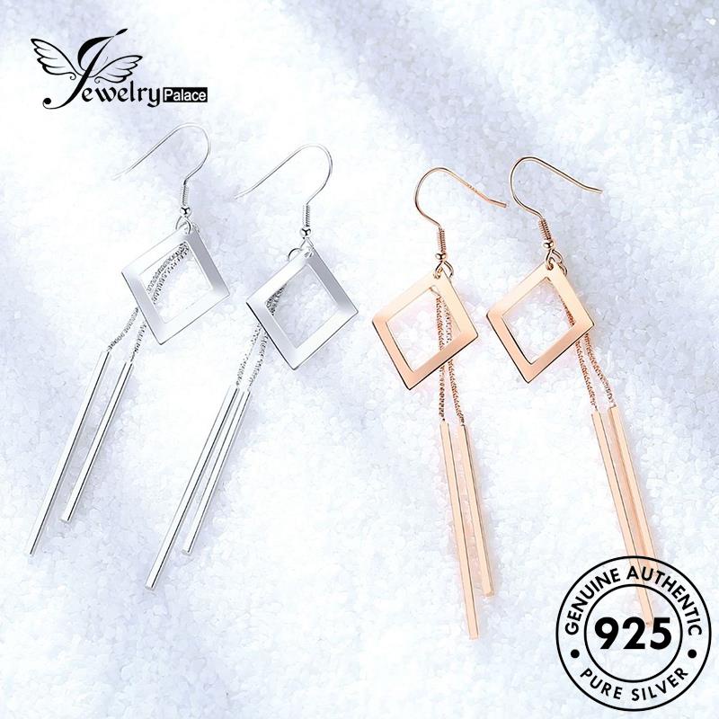 Jewelrypalace Anting Emas Geometri Simple Asli Kait Perak925 Wanita E469