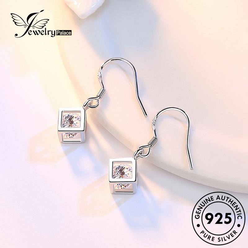 Jewelrypalace Anting Wanita Asli Fashion Berlian Perak Kait Kotak925 Moissanite E485