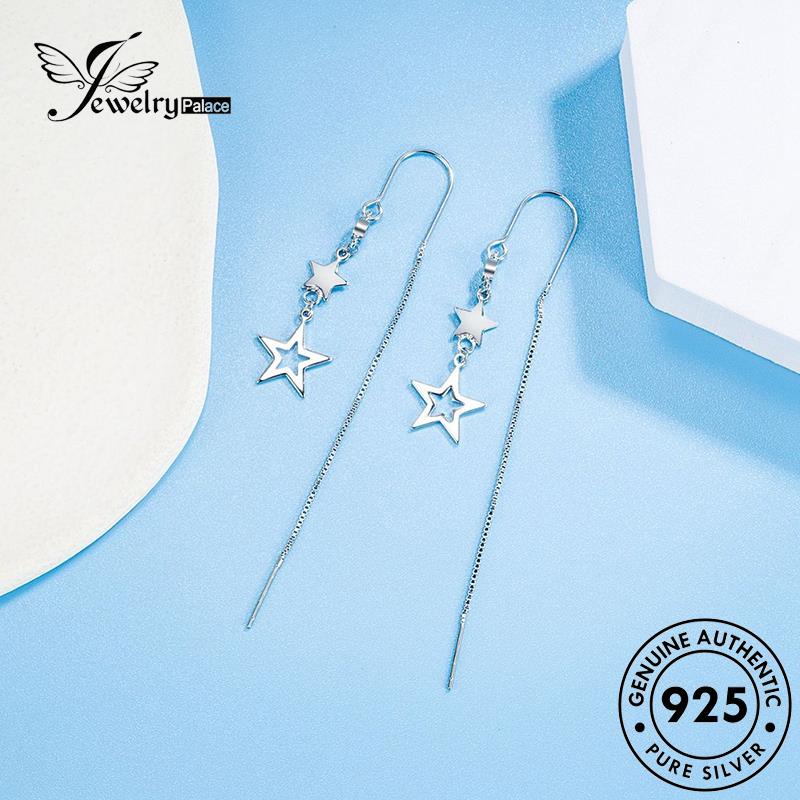 Jewelrypalace Anting Perak Wanita Asli Drop925 Bintang Fashion E714