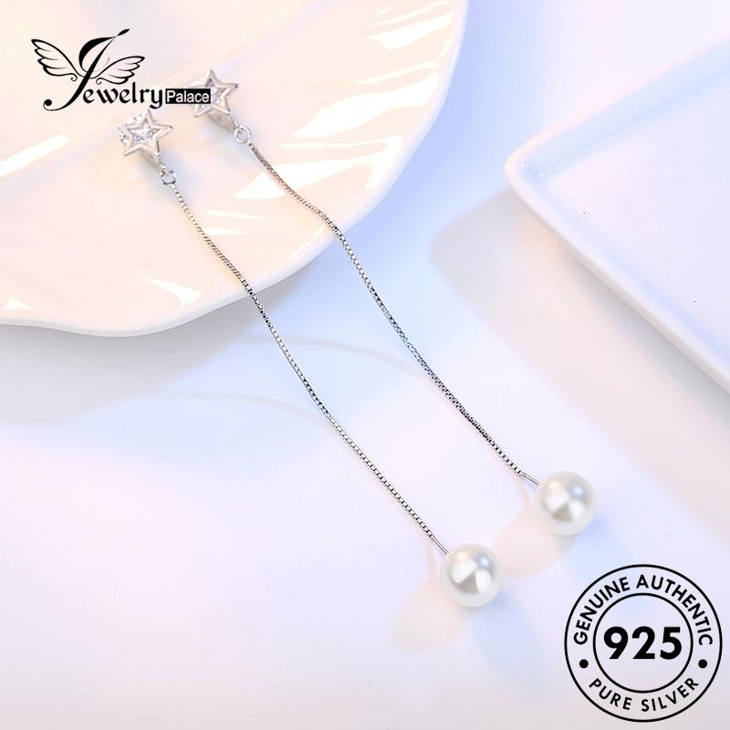 Jewelrypalace Asli Anting Perak Berujung Lima Drop Temperamen Mutiara925 Wanita Bintang E675