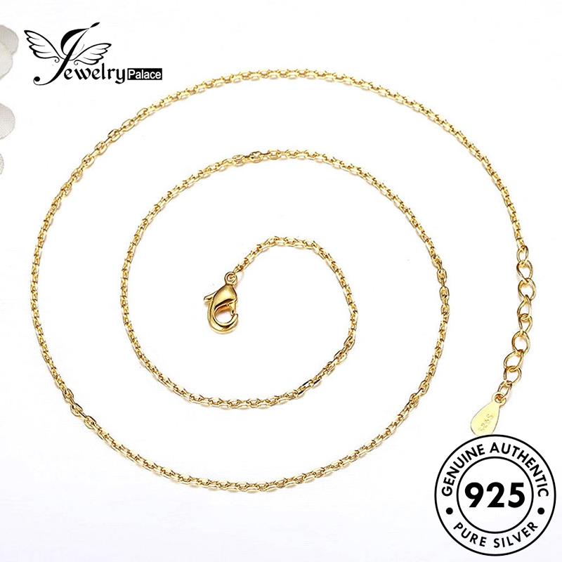 Jewelrypalace Kalung Perak925 Wanita Salib Simple Emas Asli N61