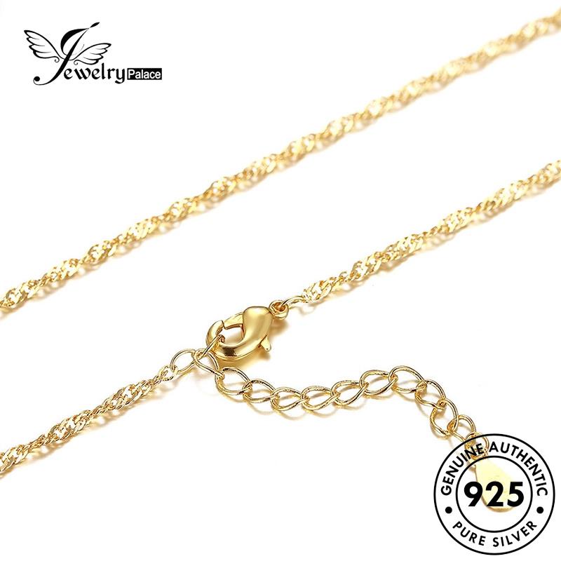 Jewelrypalace Water Perak Wanita Ripple925 Fashion Kalung Emas Asli N76