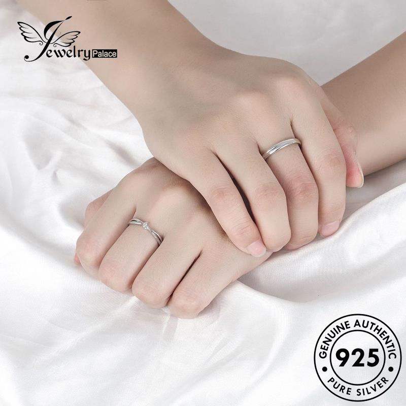 Jewelrypalace Cincin Couple Minimalis Perak Asli925 Mobius R96