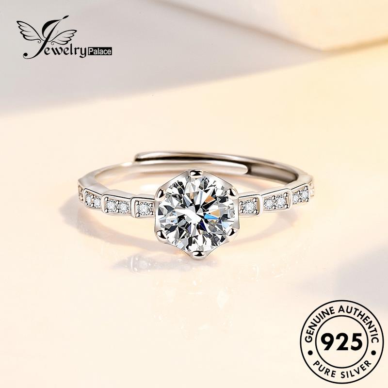 Jewelrypalace Cincin Ular Berlian Perak925 Wanita Moissanite Fashion Asli R140