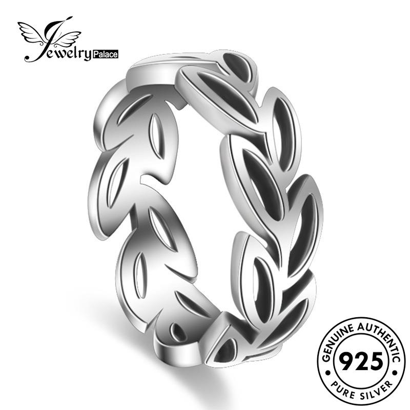 Jewelrypalace Cincin Retro Wanita Asli Daun Perak925 R165