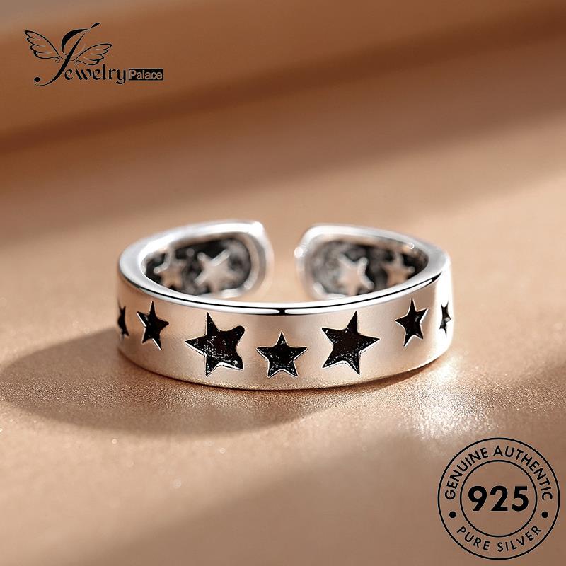 Tempat Perhiasan Cincin Wanita Perak925 Asli Star Fashion R173