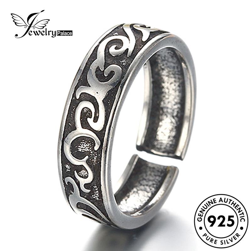 Tempat Perhiasan Wanita Vintage925 Cincin Totem Perak Asli R180