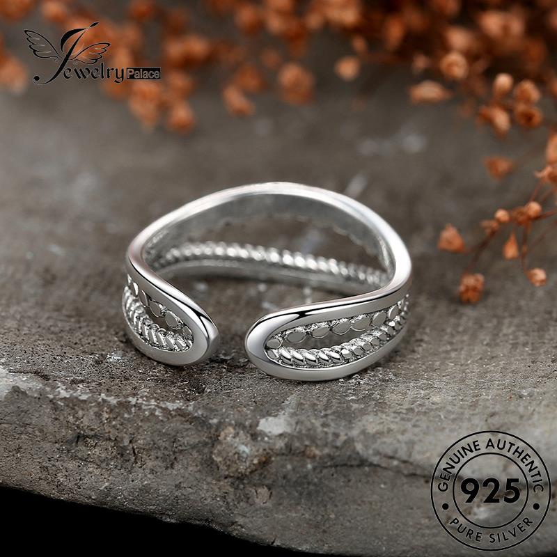 Jewelrypalace 925wanita Asli Retro Cincin Mulut Perak Ketawa R237