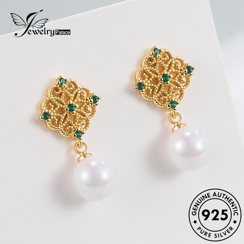 Jewelrypalace Anting Tusuk925 Mutiara Canggih Perak Wanita Asli E803