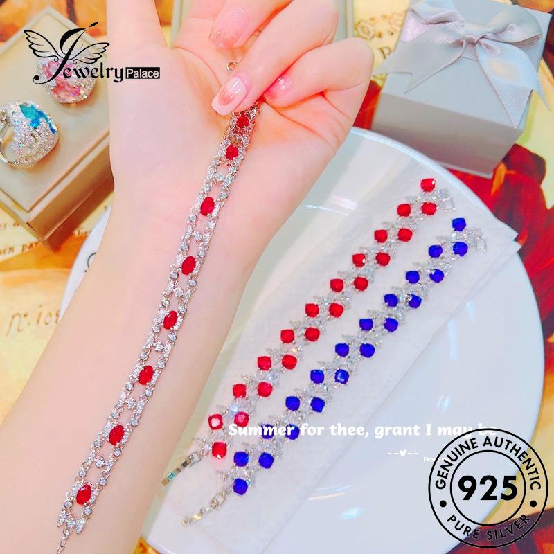 Jewelrypalace Gelang Perak925 Fashion Asli Galaxy Sapphire Wanita B576