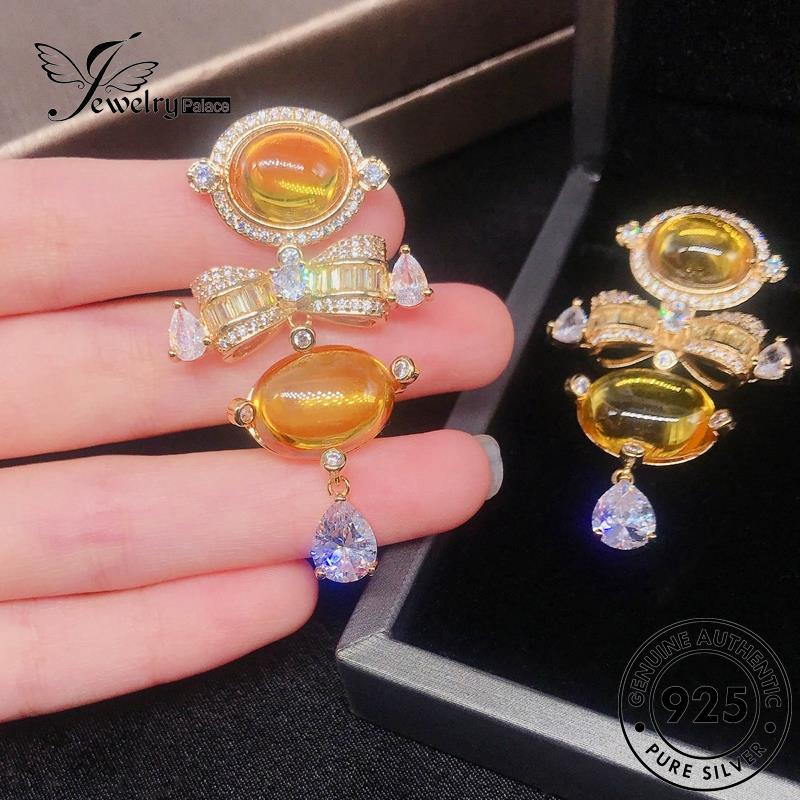 Jewelrypalace Perak Wanita Kupu Citrine925Asli Anting Giwang Tusuk E1027