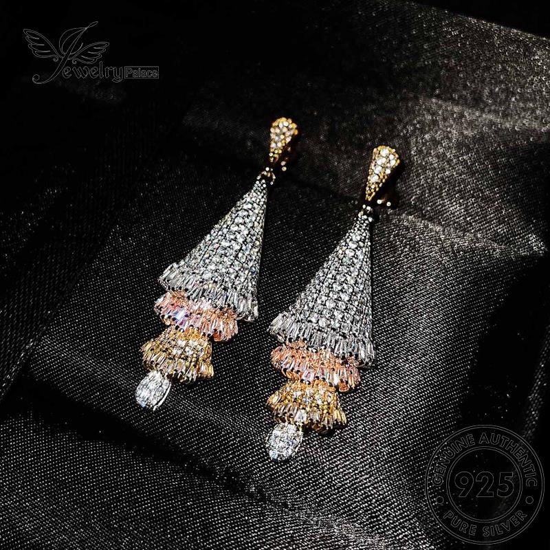 Jewelrypalace Anting Wanita Berlian Stud Moissanite925 Perak Asli Rok E1119