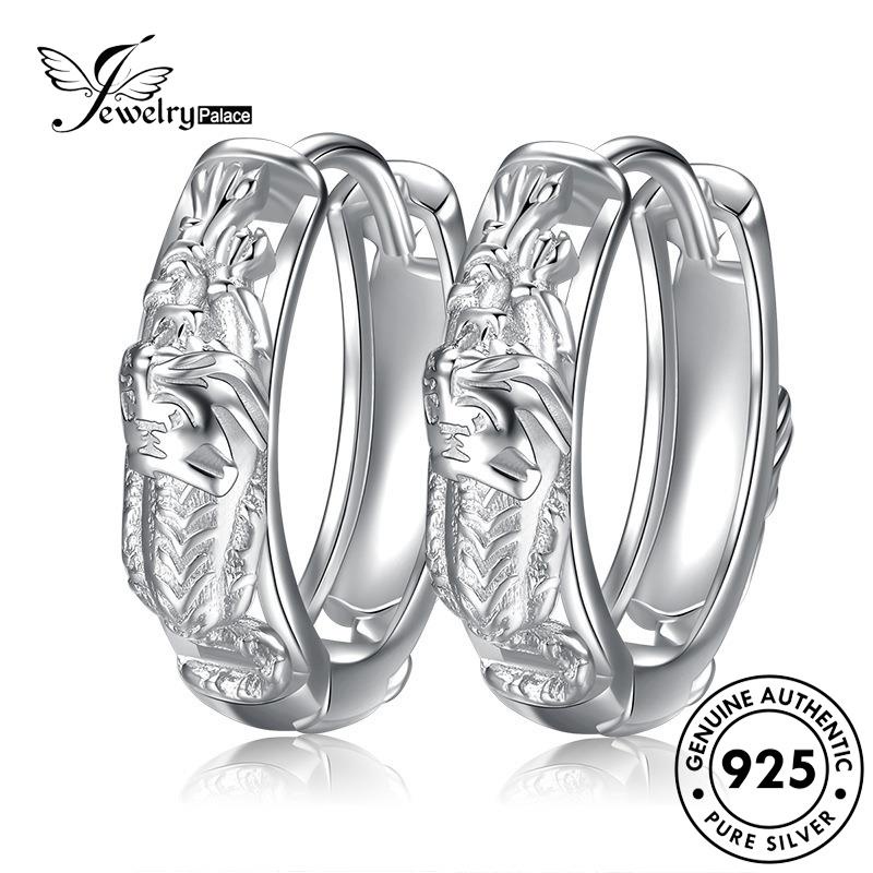 Jewelrypalace Anting Perak Asli Pria925 Tiger Hoop E1284