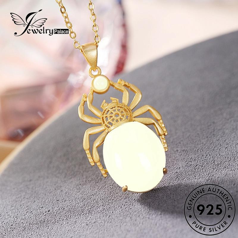 Jewelrypalace Giok Fashion Wanita Spider Kalung Perak Asli925 N646