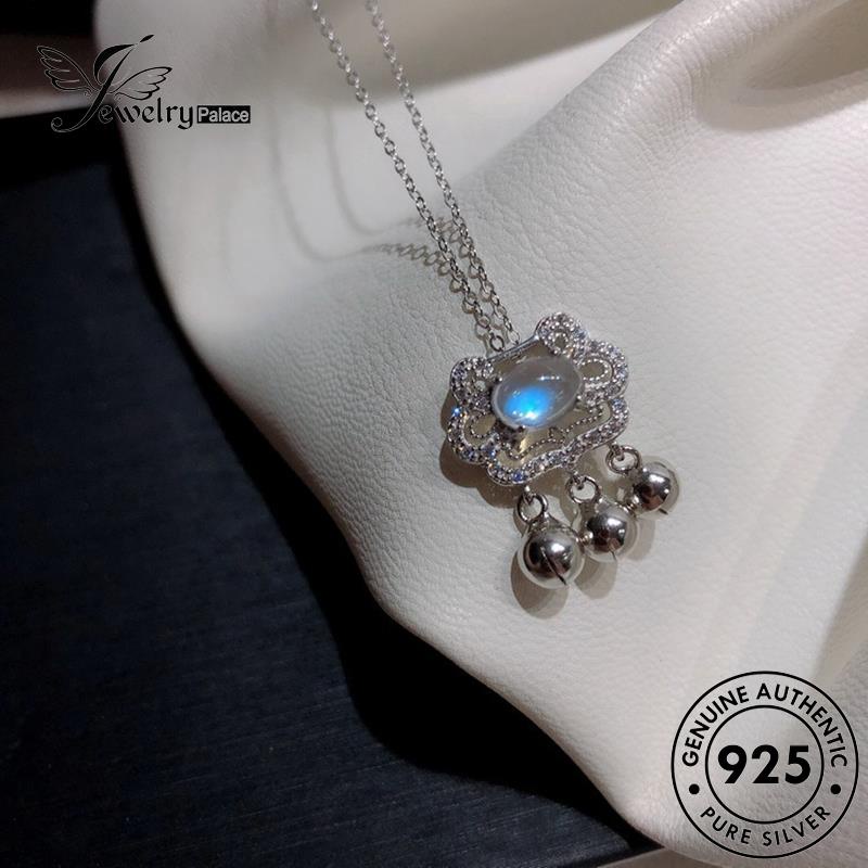 Jewelrypalace Perak Lonceng Wanita Moonstone Fashion Kalung925 Asli N957