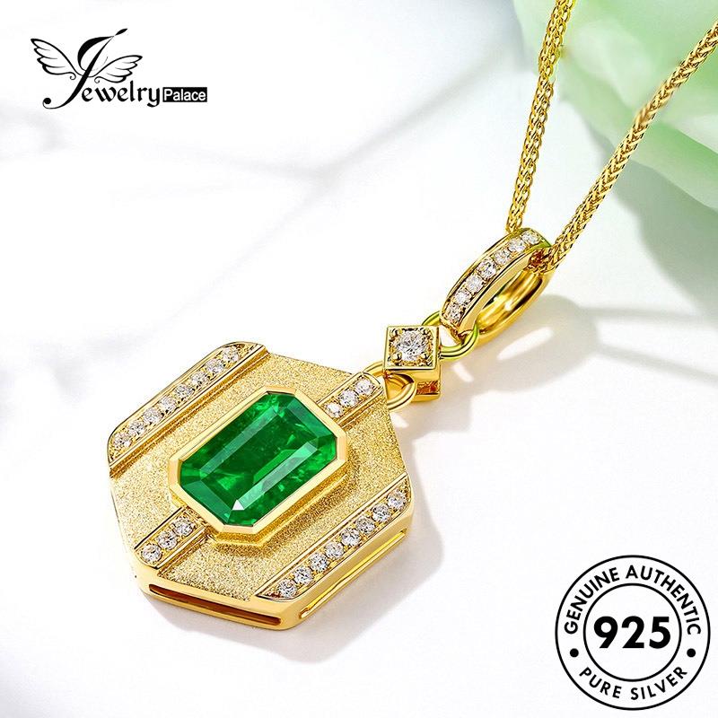 Jewelrypalace Kalung Emerald Perak Asli925 Fashion Wanita N1120