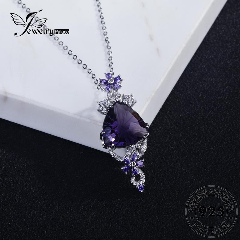 Jewelrypalace Amethyst Wanita925 Kalung Fashion Tongkat Perak Asli N1228