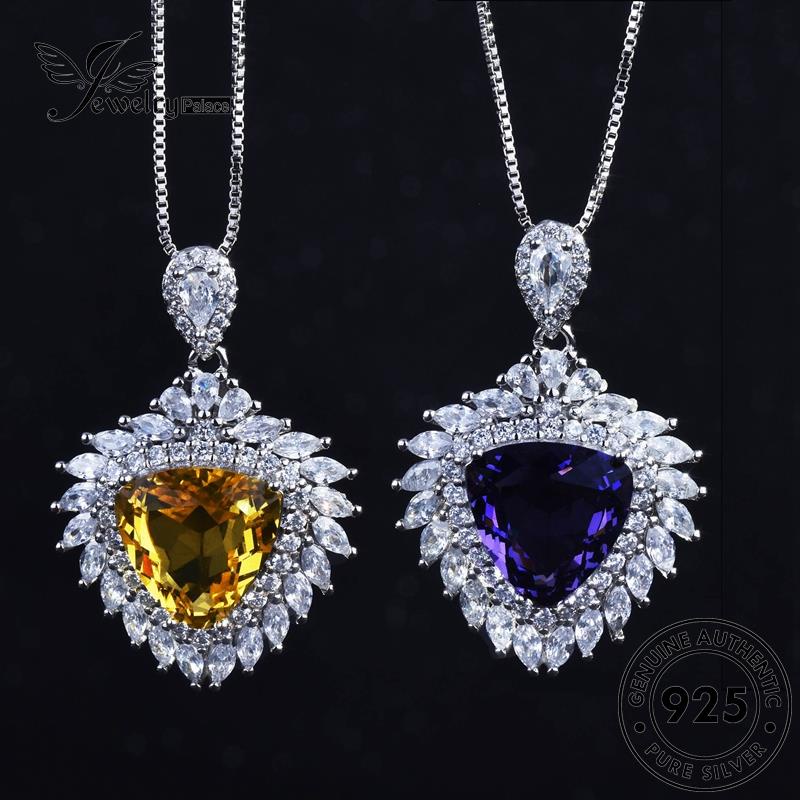Jewelrypalace Kalung Mewah Wanita Asli Citrine Perak925 N1244
