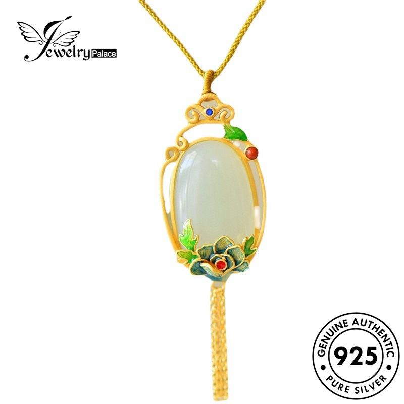 Jewelrypalace Perak925 Vintage Kalung Giok Asli Wanita N1263