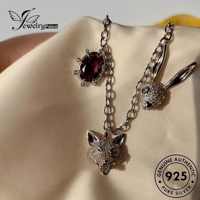 Jewelrypalace Kalung Perak925 Amethyst Wanita Kelinci Lucu Asli N1346