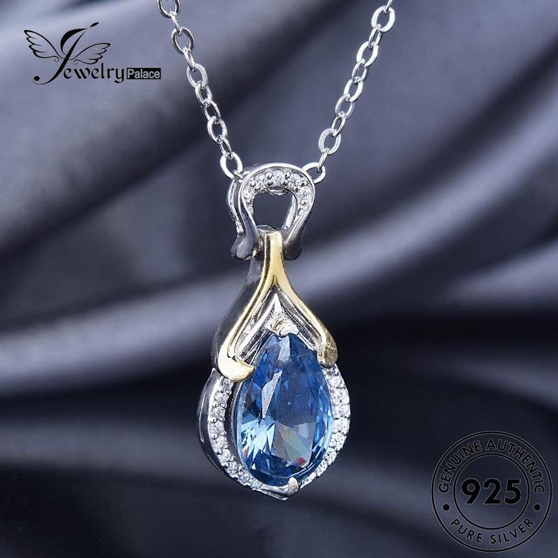 Jewelrypalace Kalung Perak Fashion925 Safir Asli Wanita Tears N1543