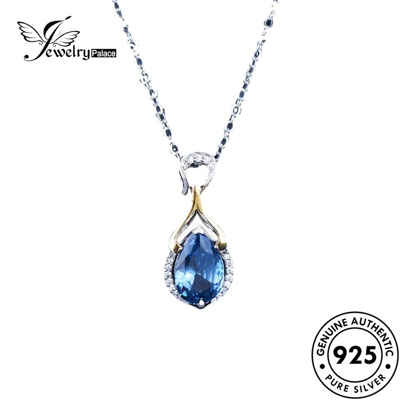 Jewelrypalace Kalung Perak Fashion925 Safir Asli Wanita Tears N1543