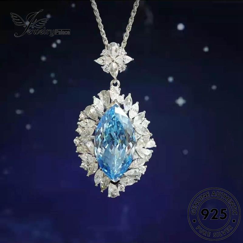 Jewelrypalace Sapphire925 Perak Kuda Asli Wanita Kalung Fashionable Mata N1411