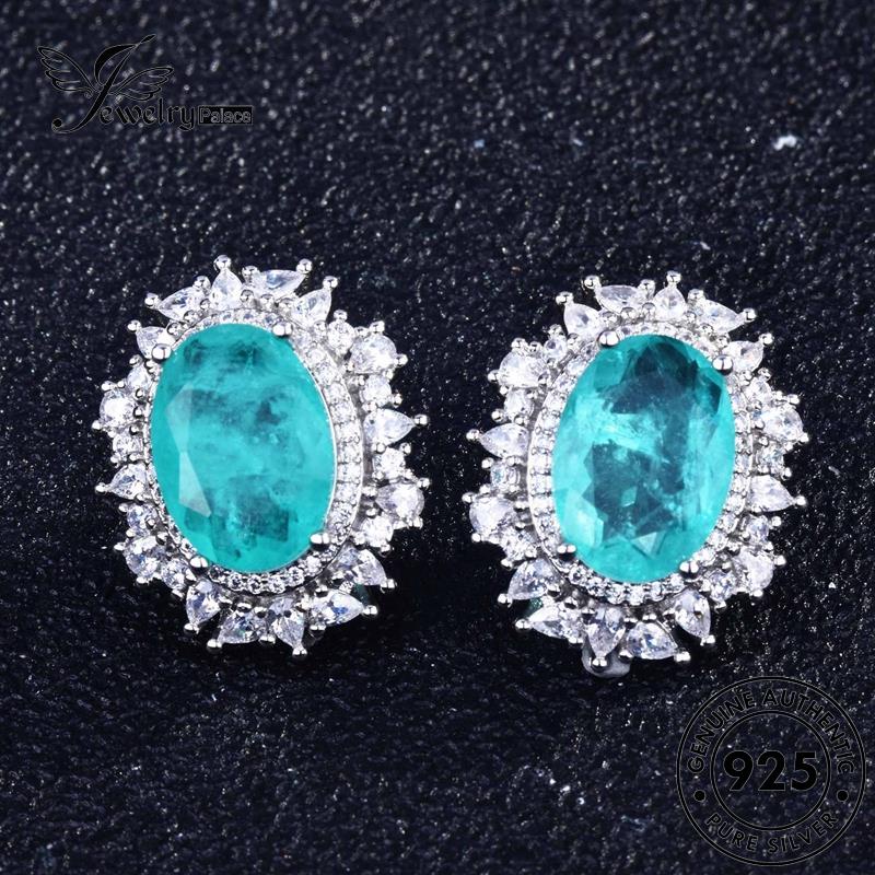 Jewelrypalace Telur Wanita Simple Aquamarine Original Set Perak925 Bentuk Kalung S94