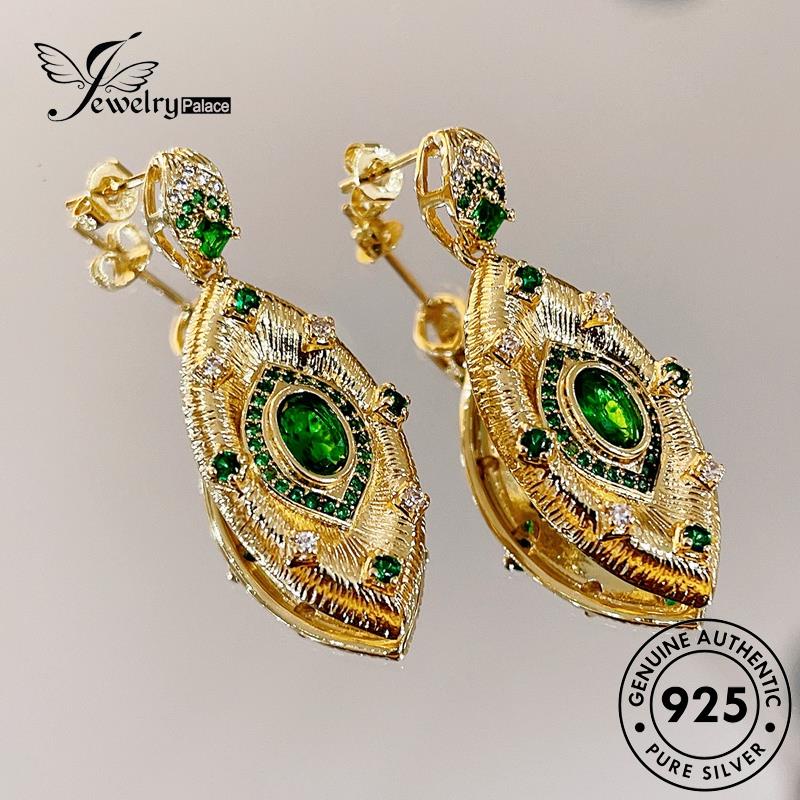 Jewelrypalace Kalung Fashion Perak925 Emerald Wanita Asli Setan Mata S272