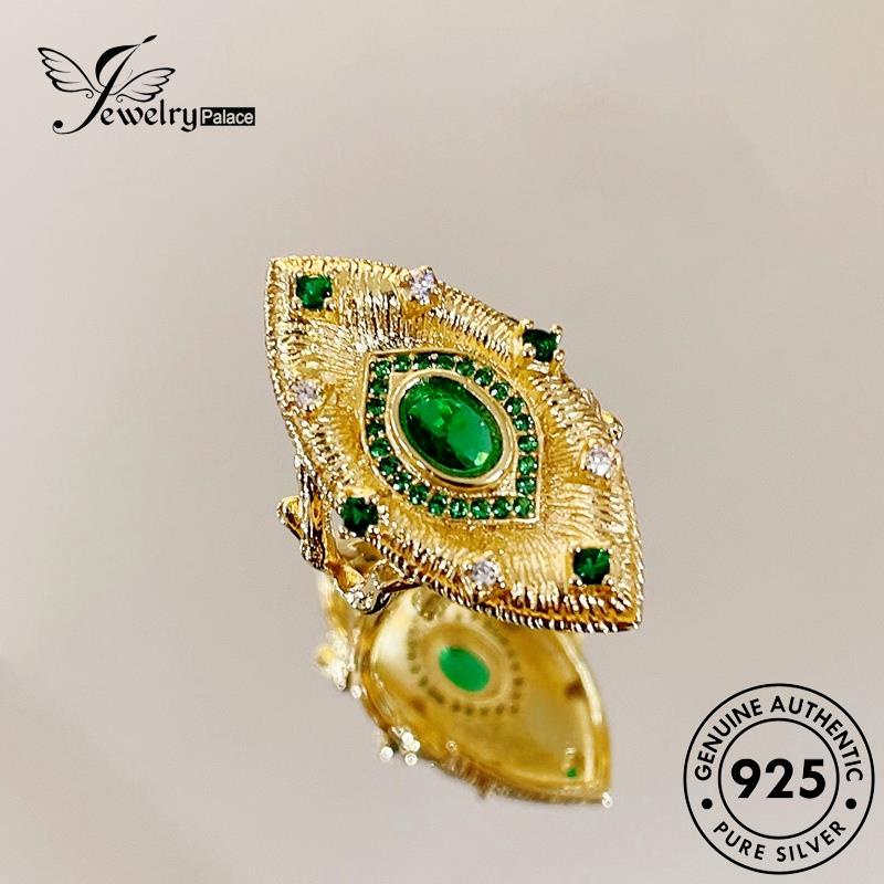 Jewelrypalace Kalung Fashion Perak925 Emerald Wanita Asli Setan Mata S272