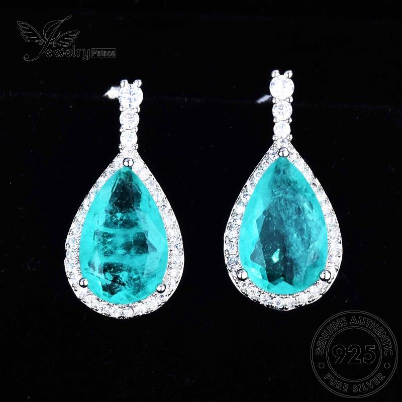 Jewelrypalace Asli Aquamarine Wanita Set 925 Perak Kalung Mewah S440