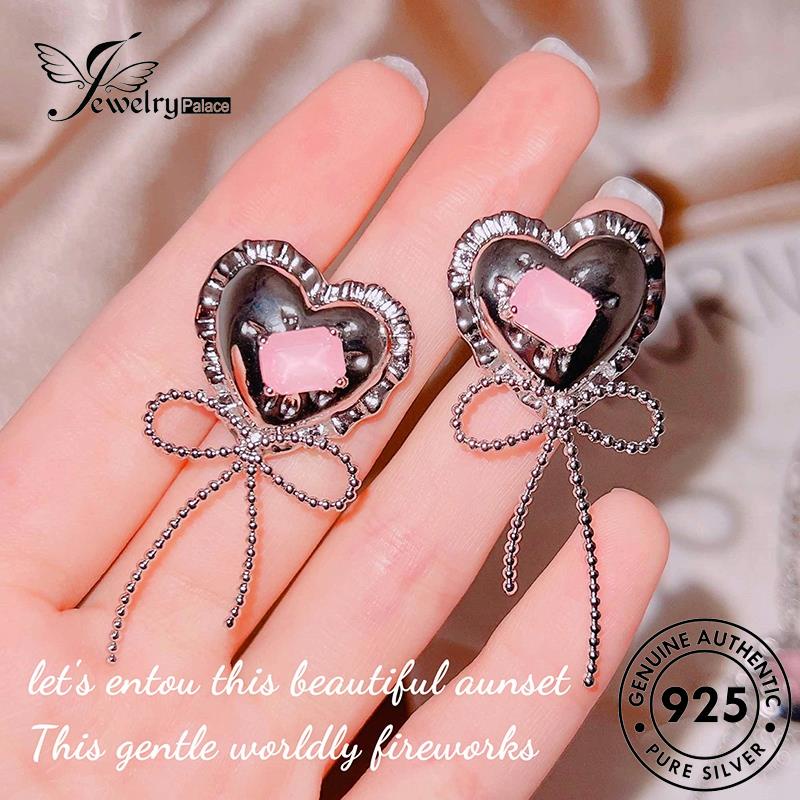 Jewelrypalace Original Set Jelly Wanita Kalung Pink Manis Kristal Silver Berlian925 S451