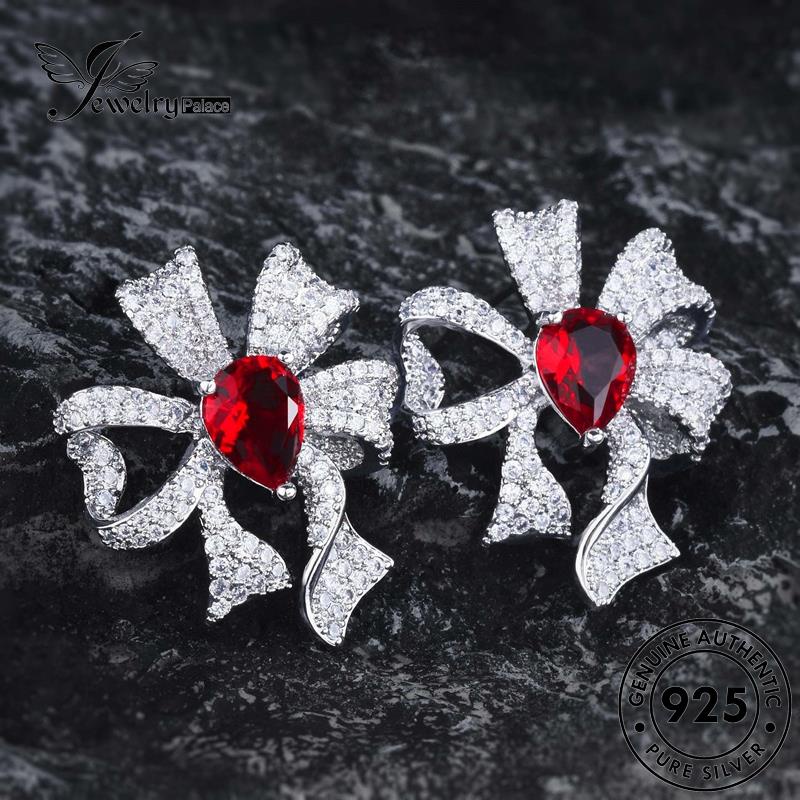 Jewelrypalace Perak Wanita Rumbai Asli Kalung Kupu Ruby925 Set S603