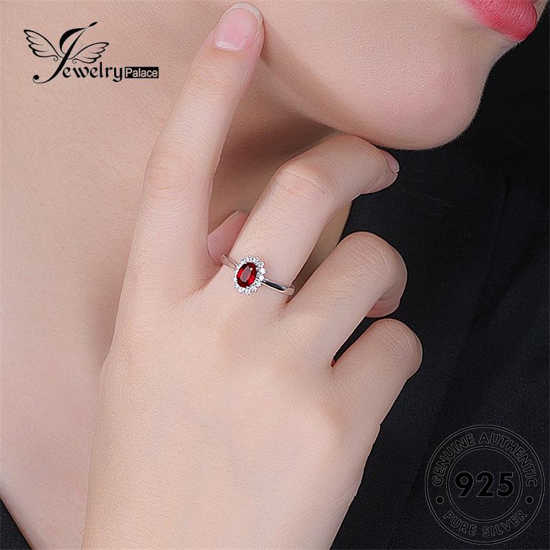 Jewelrypalace Cincin Klasik Wanita925 Safir Asli Oval Perak R153