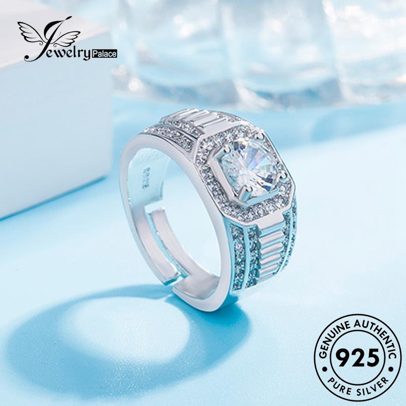 Jewelrypalace Cincin Perak Moissanite Berlian925 Fashion Pria Asli R155