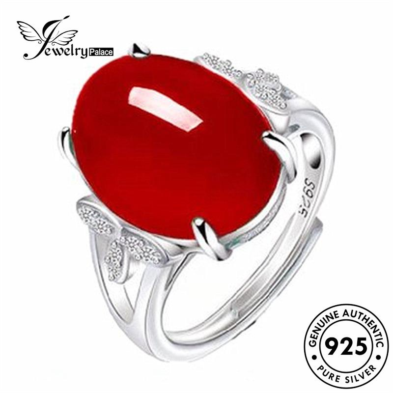 Jewelrypalace Perak925 Kepribadian Wanita Cincin Asli Giok Oval R333