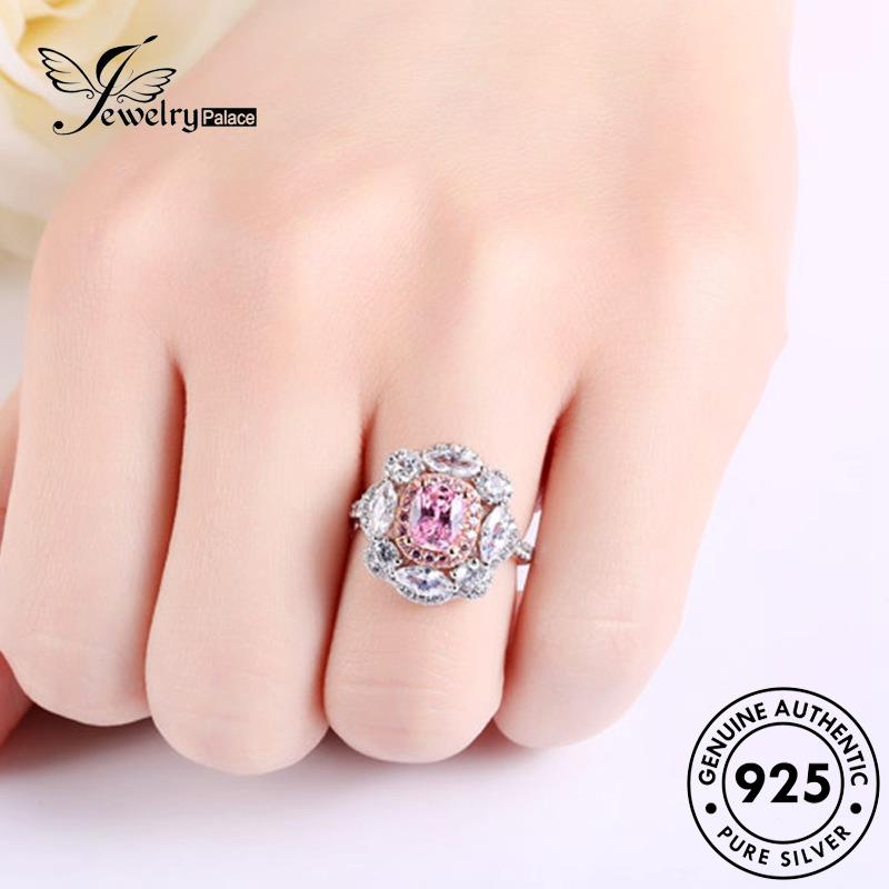 Jewelrypalace Citrine Temperamen Putri925 Cincin Perak Wanita Asli R511