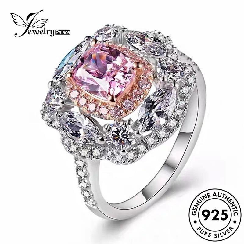 Jewelrypalace Citrine Temperamen Putri925 Cincin Perak Wanita Asli R511