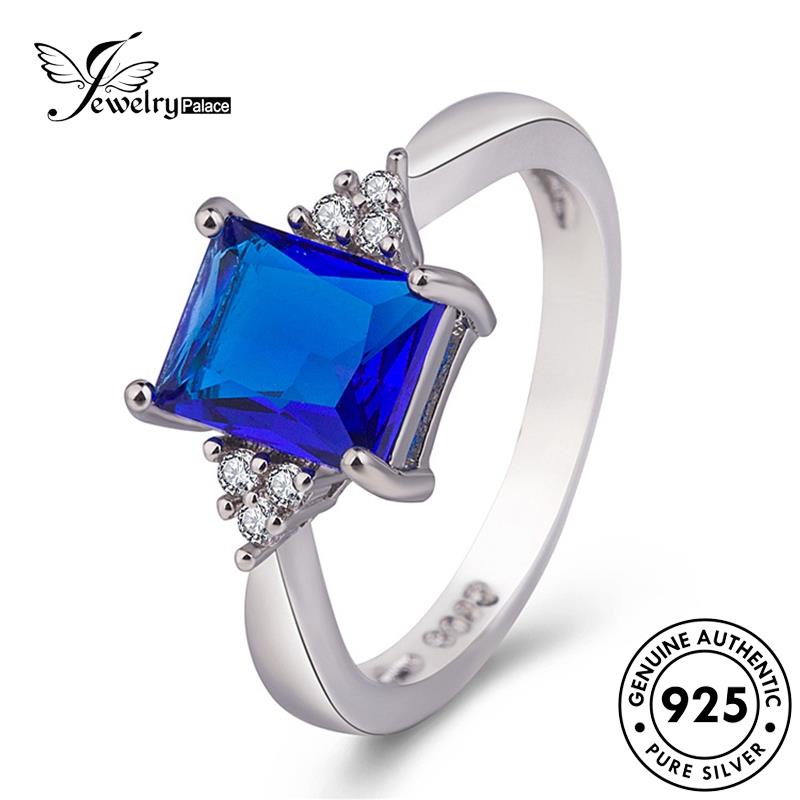 Jewelrypalace Sapphire925 Perak Kreatif Asli Cincin Kotak Wanita R1207