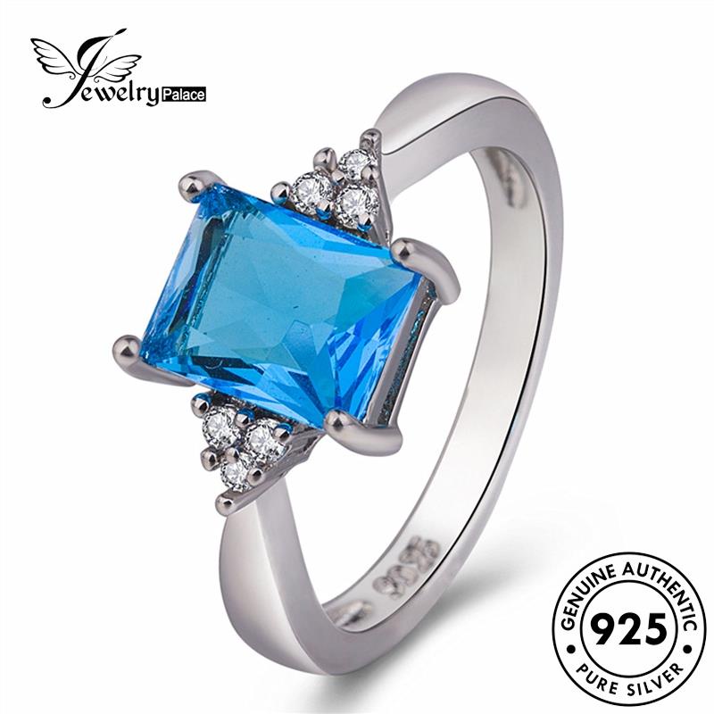 Jewelrypalace Sapphire925 Perak Kreatif Asli Cincin Kotak Wanita R1207