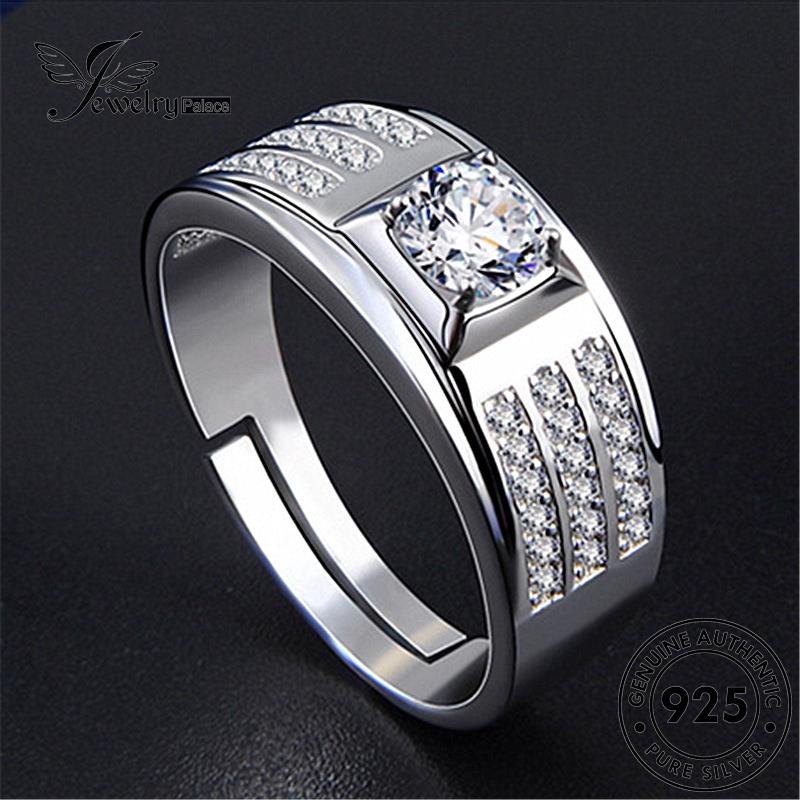 Jewelrypalace Moissanite Berlian925 Wanita Perak Simple Asli Rings R1302