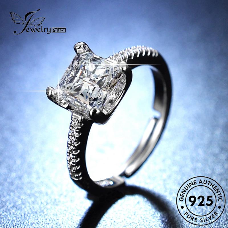 Jewelrypalace Kepribadian Wanita Perak925 Moissanite Cakar Empat Asli Rings Berlian R120